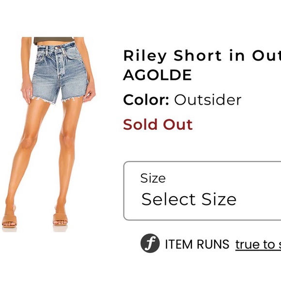 AGOLDE Riley Short - size 27 - Picture 7 of 7